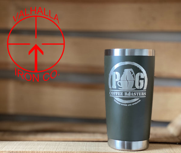 POG Coffee Roasters 20oz. Coated Stainless Cup